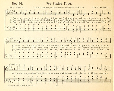 Gathered Jewels No. 2: a collection of Sunday school hymns and tunes by our best composers especially adapted to the international sunday school lessons page 96