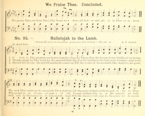 Gathered Jewels No. 2: a collection of Sunday school hymns and tunes by our best composers especially adapted to the international sunday school lessons page 97