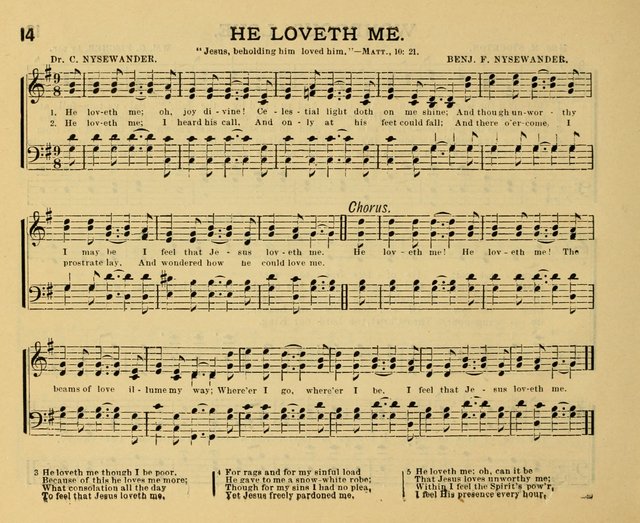 Golden Leaves: a collection of choice hymns and tunes adapted to Sabbath-schools, social meetings, Bible classes, &c. page 14