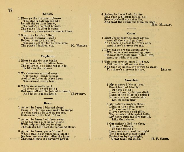 Golden Leaves: a collection of choice hymns and tunes adapted to Sabbath-schools, social meetings, Bible classes, &c. page 78