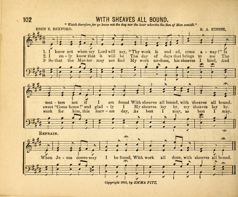 Gospel Light: for the Sunday school, a new collection of songs and services page 102