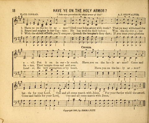 Gospel Light: for the Sunday school, a new collection of songs and services page 18