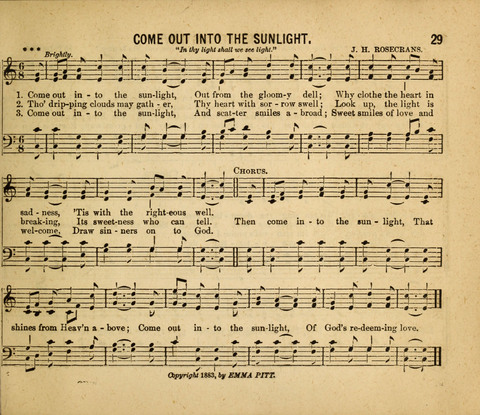 Gospel Light: for the Sunday school, a new collection of songs and services page 29