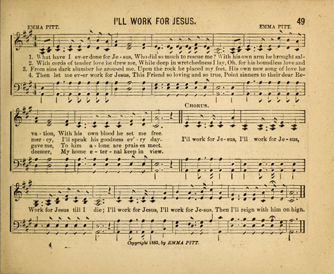 Gospel Light: for the Sunday school, a new collection of songs and services page 49