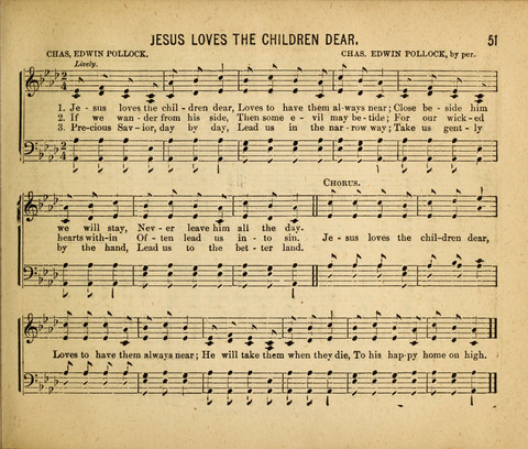 Gospel Light: for the Sunday school, a new collection of songs and services page 51