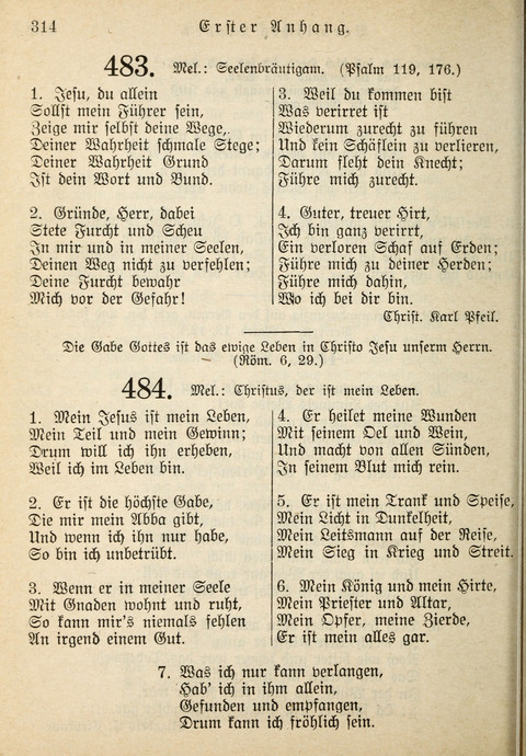 Gemeinschafts-Lieder. 7th ed. page 314