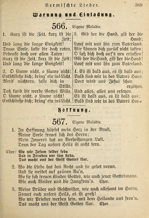 Gemeinschafts-Lieder. 7th ed. page 369