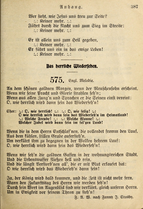 Gemeinschafts-Lieder. 7th ed. page 387