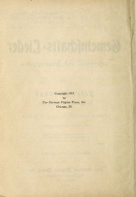 Gemeinschafts-Lieder. 7th ed. page v