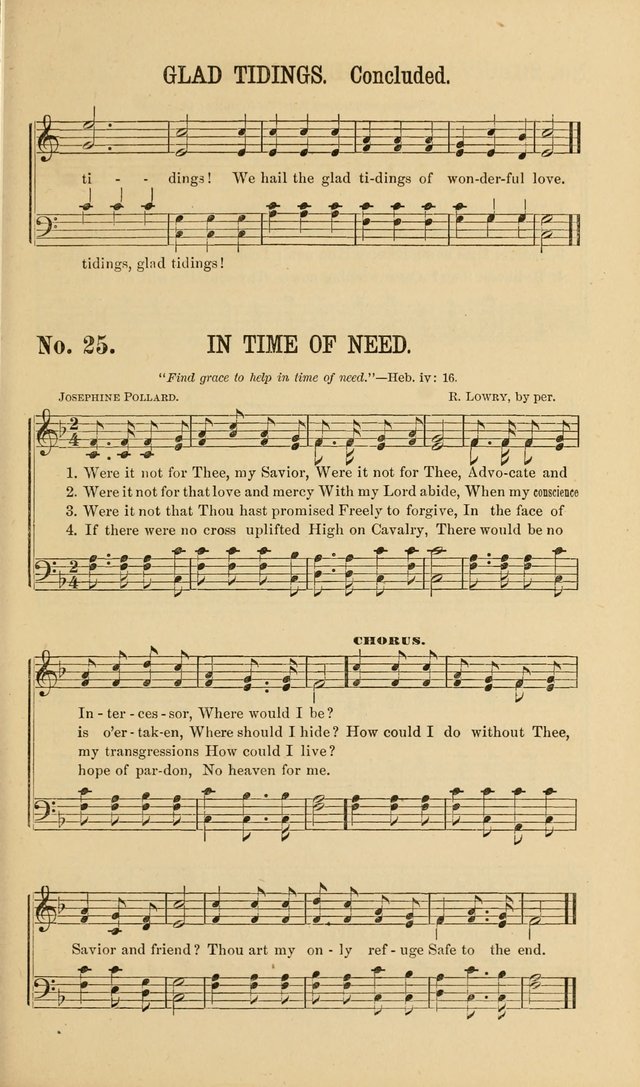 Gospel Music : A Choice Collection of Hymns and Melodies New and Old for Gospel, Revival, Prayer and Social Meetings, Family Worship, etc.  page 25