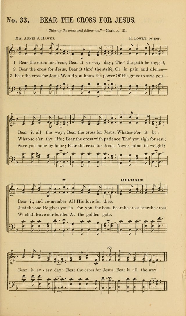 Gospel Music : A Choice Collection of Hymns and Melodies New and Old for Gospel, Revival, Prayer and Social Meetings, Family Worship, etc.  page 33