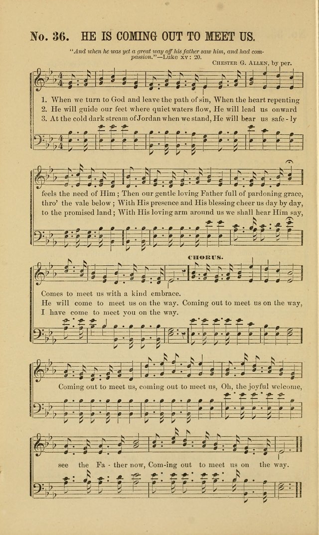 Gospel Music : A Choice Collection of Hymns and Melodies New and Old for Gospel, Revival, Prayer and Social Meetings, Family Worship, etc.  page 36