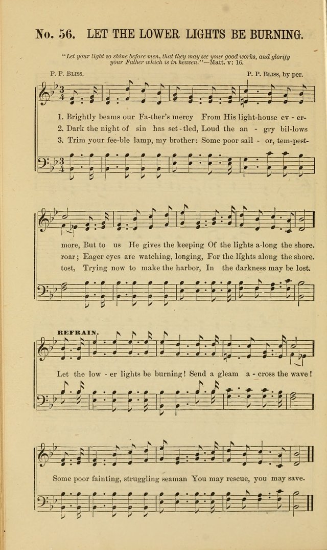 Gospel Music : A Choice Collection of Hymns and Melodies New and Old for Gospel, Revival, Prayer and Social Meetings, Family Worship, etc.  page 56