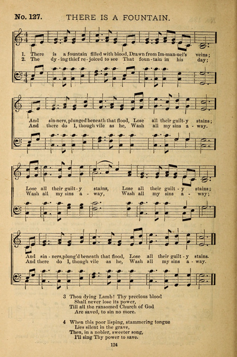 Gospel Melodies: a collection of sacred songs for use in Gospel Meetings, Social Gatheriing, &c., &c. page 124