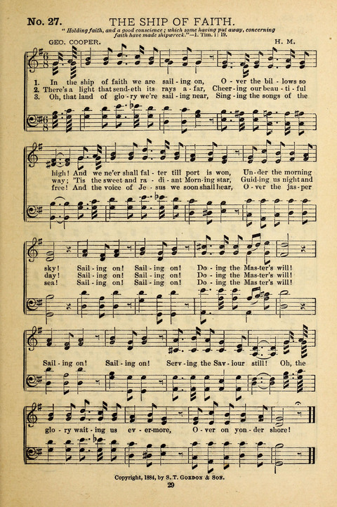 Gospel Melodies: a collection of sacred songs for use in Gospel Meetings, Social Gatheriing, &c., &c. page 29