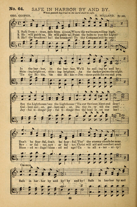 Gospel Melodies: a collection of sacred songs for use in Gospel Meetings, Social Gatheriing, &c., &c. page 66