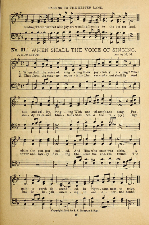 Gospel Melodies: a collection of sacred songs for use in Gospel Meetings, Social Gatheriing, &c., &c. page 93