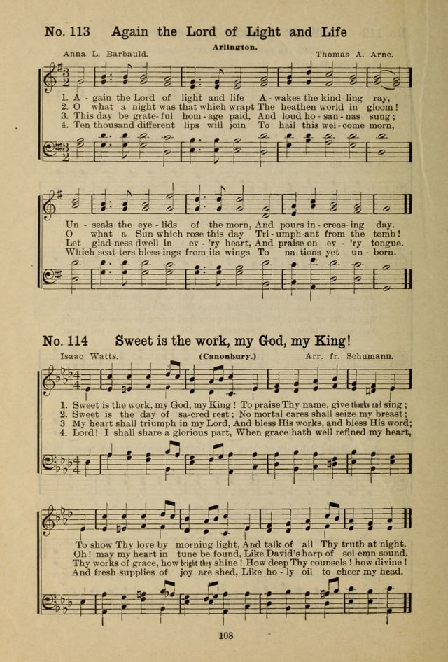 Gospel Melodies: A Collection of Choice Gospel Songs and Hymsn page 108