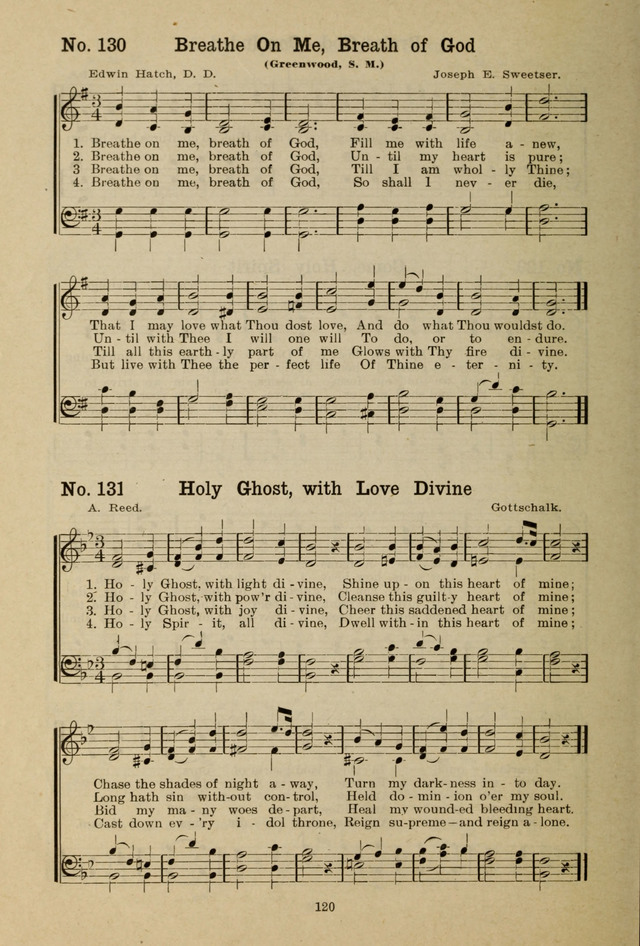 Gospel Melodies: A Collection of Choice Gospel Songs and Hymsn page 120