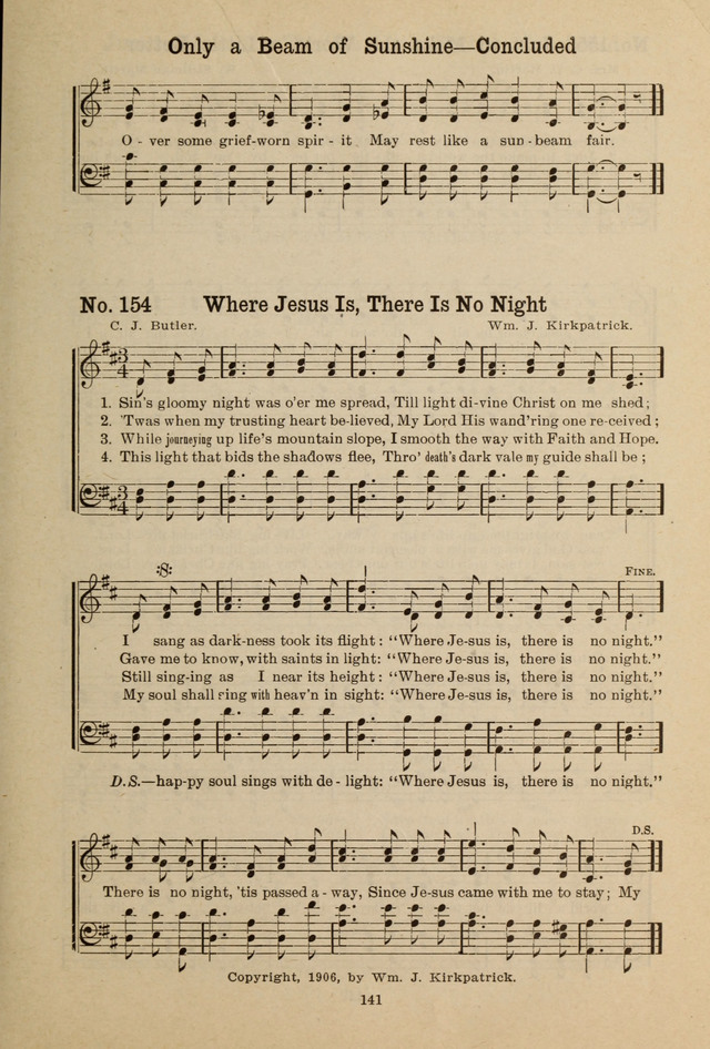 Gospel Melodies: A Collection of Choice Gospel Songs and Hymsn page 141