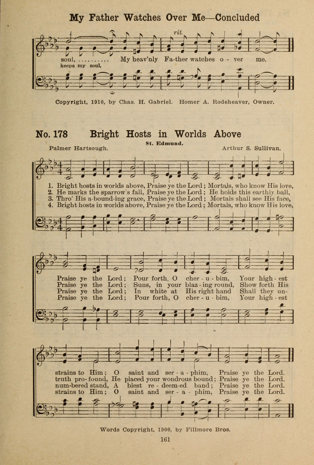 Gospel Melodies: A Collection of Choice Gospel Songs and Hymsn page 161