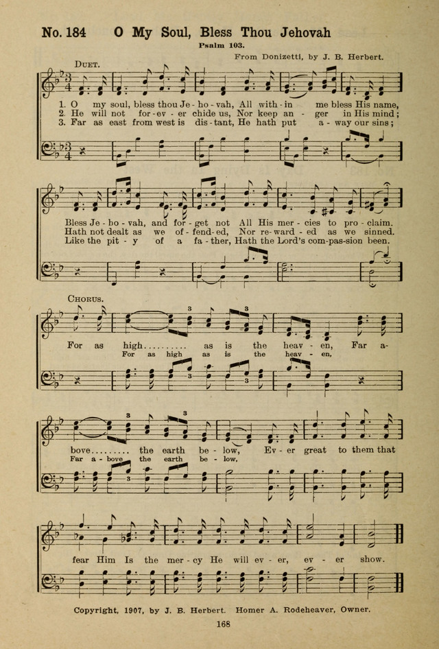 Gospel Melodies: A Collection of Choice Gospel Songs and Hymsn page 168