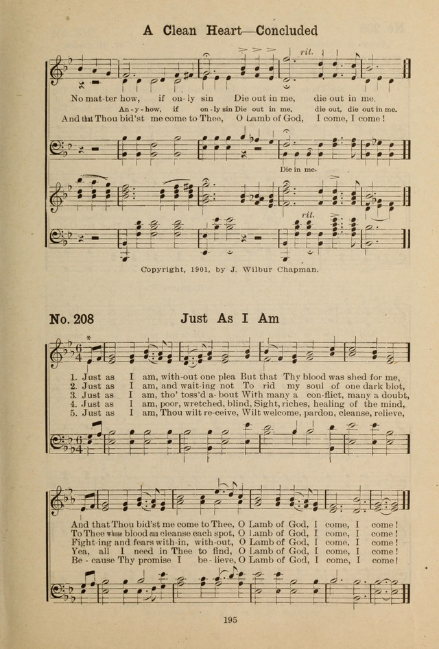 Gospel Melodies: A Collection of Choice Gospel Songs and Hymsn page 195