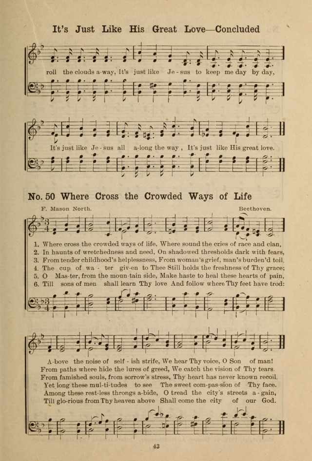 Gospel Melodies: A Collection of Choice Gospel Songs and Hymsn page 43