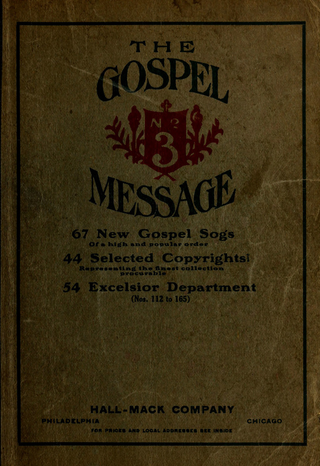 The Gospel Message No. 3 page cover