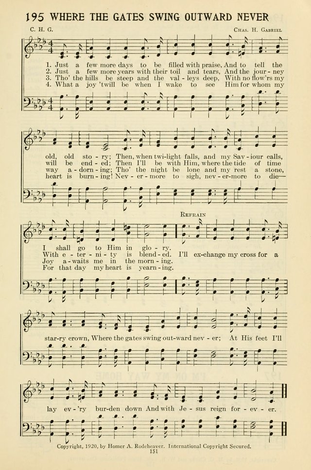 Gospel Melodies and Evangelistic Hymns page 151