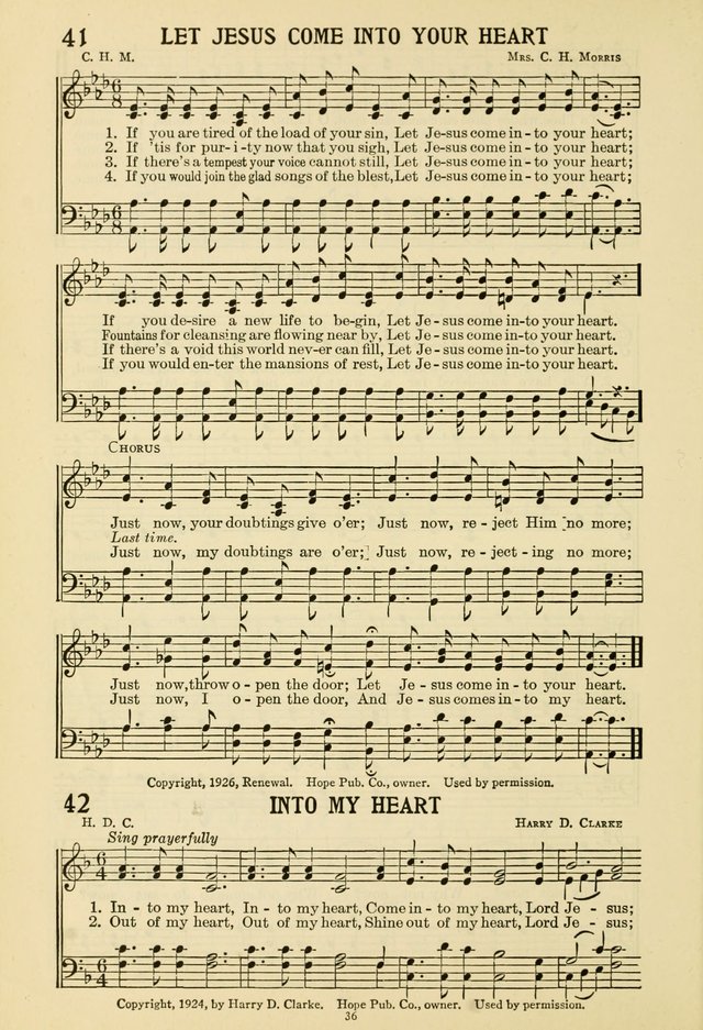 Gospel Melodies and Evangelistic Hymns page 36