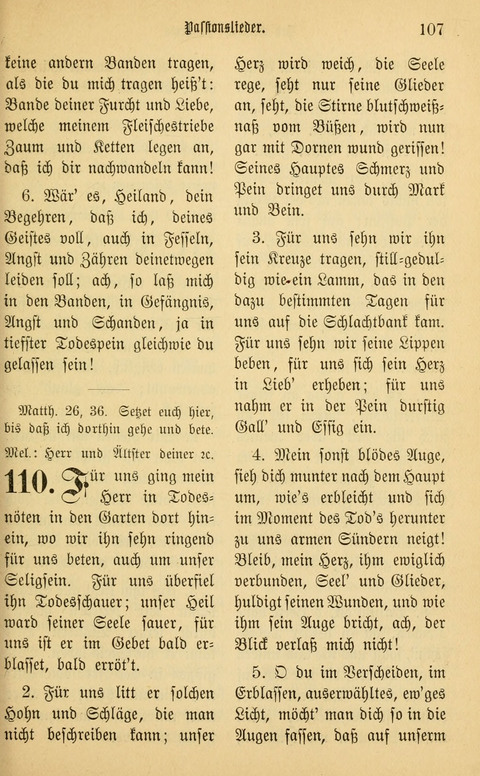 Gesangbuch in Mennoniten-Gemeinden in Kirche und Haus (4th ed.) page 107