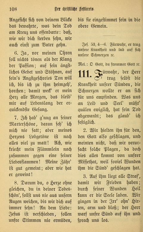 Gesangbuch in Mennoniten-Gemeinden in Kirche und Haus (4th ed.) page 108