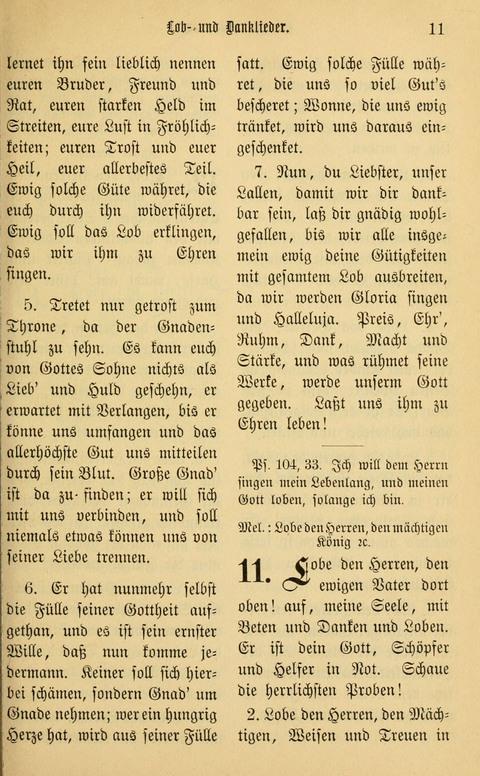 Gesangbuch in Mennoniten-Gemeinden in Kirche und Haus (4th ed.) page 11