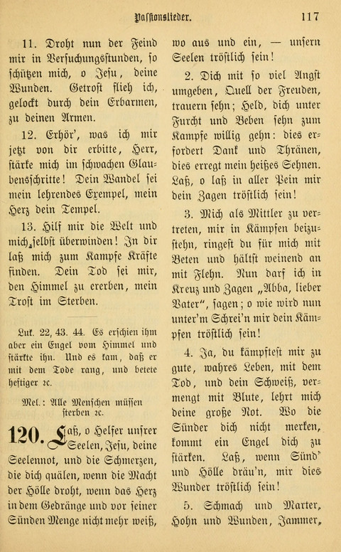 Gesangbuch in Mennoniten-Gemeinden in Kirche und Haus (4th ed.) page 117