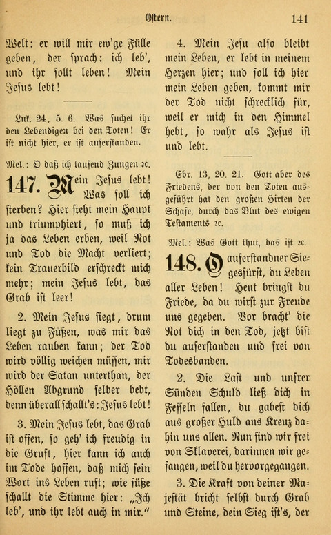 Gesangbuch in Mennoniten-Gemeinden in Kirche und Haus (4th ed.) page 141