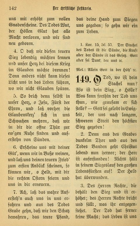 Gesangbuch in Mennoniten-Gemeinden in Kirche und Haus (4th ed.) page 142