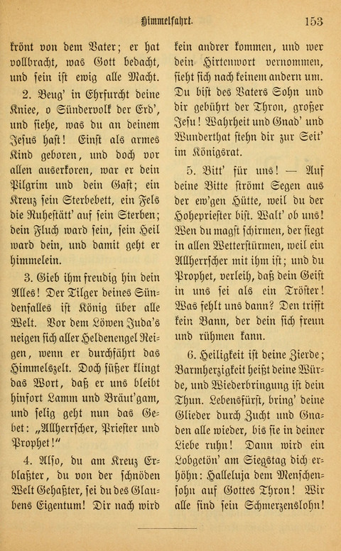 Gesangbuch in Mennoniten-Gemeinden in Kirche und Haus (4th ed.) page 153