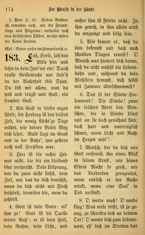 Gesangbuch in Mennoniten-Gemeinden in Kirche und Haus (4th ed.) page 174