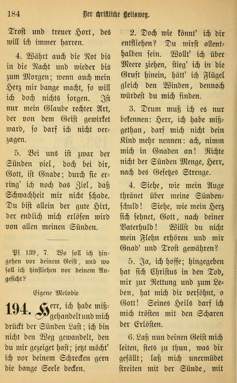 Gesangbuch in Mennoniten-Gemeinden in Kirche und Haus (4th ed.) page 184