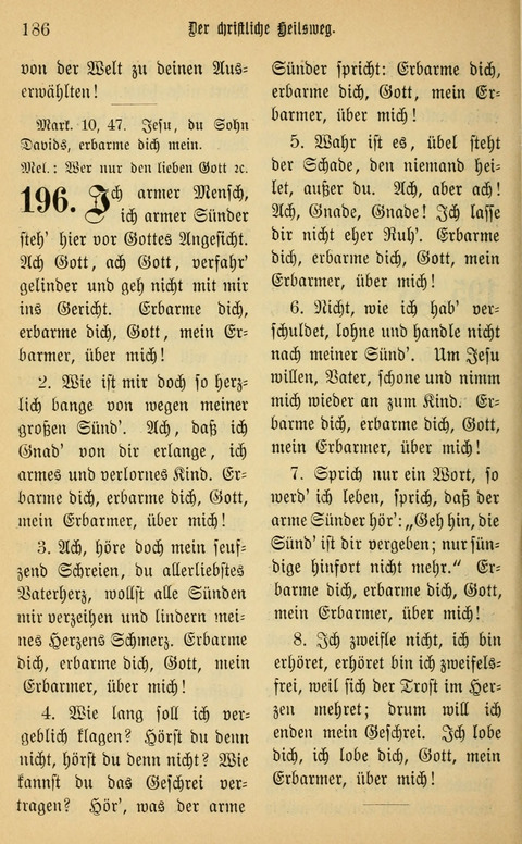 Gesangbuch in Mennoniten-Gemeinden in Kirche und Haus (4th ed.) page 186