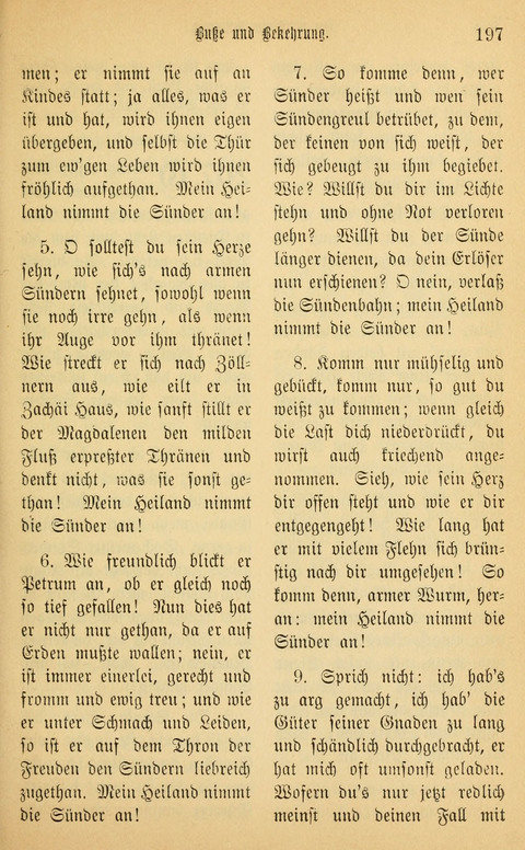 Gesangbuch in Mennoniten-Gemeinden in Kirche und Haus (4th ed.) page 197