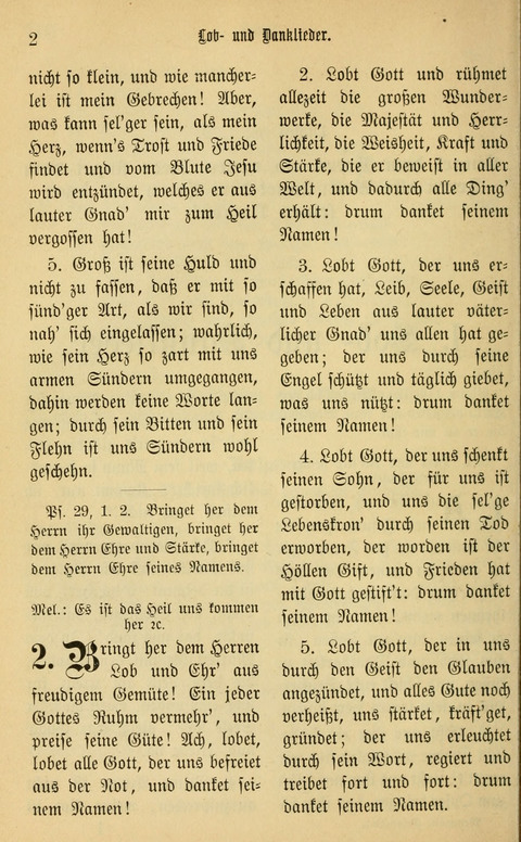 Gesangbuch in Mennoniten-Gemeinden in Kirche und Haus (4th ed.) page 2