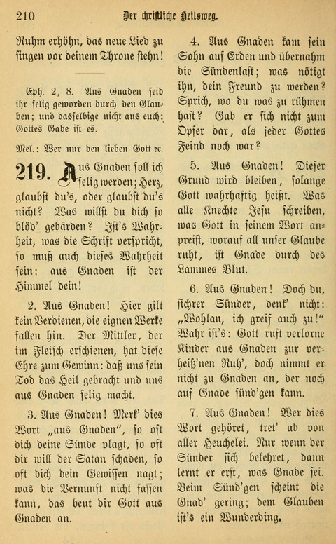 Gesangbuch in Mennoniten-Gemeinden in Kirche und Haus (4th ed.) page 210