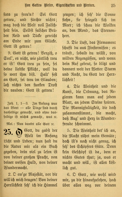 Gesangbuch in Mennoniten-Gemeinden in Kirche und Haus (4th ed.) page 25