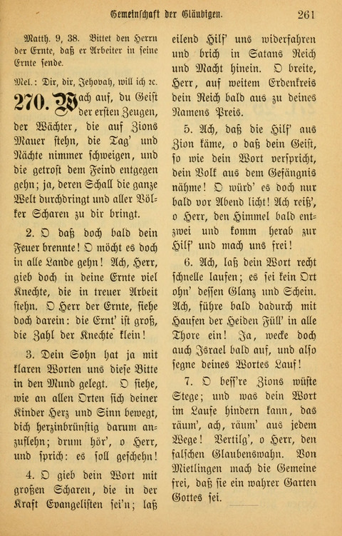 Gesangbuch in Mennoniten-Gemeinden in Kirche und Haus (4th ed.) page 261