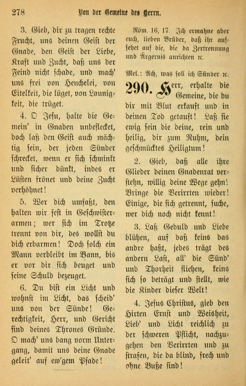 Gesangbuch in Mennoniten-Gemeinden in Kirche und Haus (4th ed.) page 278