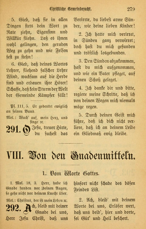 Gesangbuch in Mennoniten-Gemeinden in Kirche und Haus (4th ed.) page 279