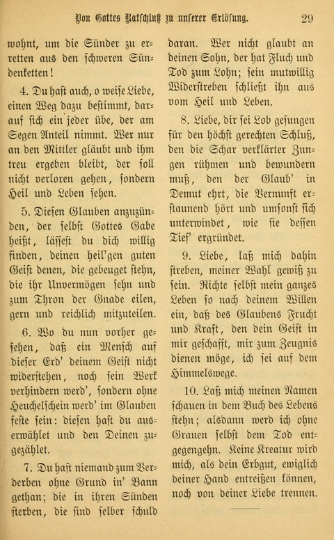 Gesangbuch in Mennoniten-Gemeinden in Kirche und Haus (4th ed.) page 29