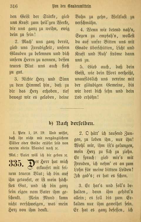 Gesangbuch in Mennoniten-Gemeinden in Kirche und Haus (4th ed.) page 316